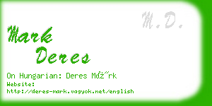 mark deres business card